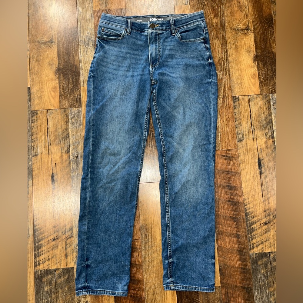 Sonoma Straight Leg Men's Denim Jeans in Blue